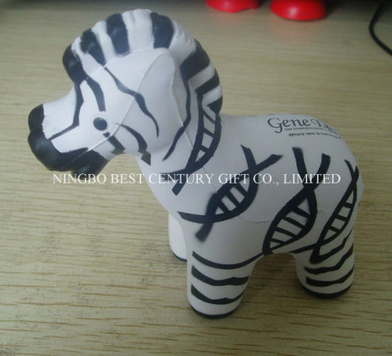 PU Foam Gift Toy Zebra Design Promotional Stress Balls
