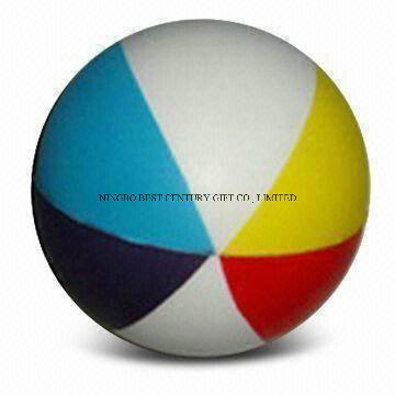 PU Antistress Ball Beach Ball Design Multicolors Toy