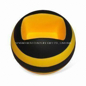 Round Shape Mobile Phone Holder PU Foam Gift Stress Ball Toy