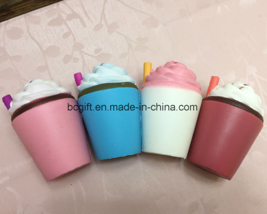 PU Squishy Slow Rising Ice Cream Straw Cup Scented Toy