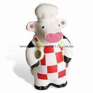 PU Foam Stress Toy Cook Lady Cow (with Gown) Design
