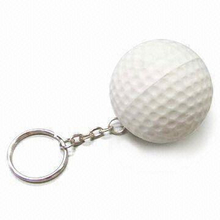PU Stress Golf Ball Keychain Toy