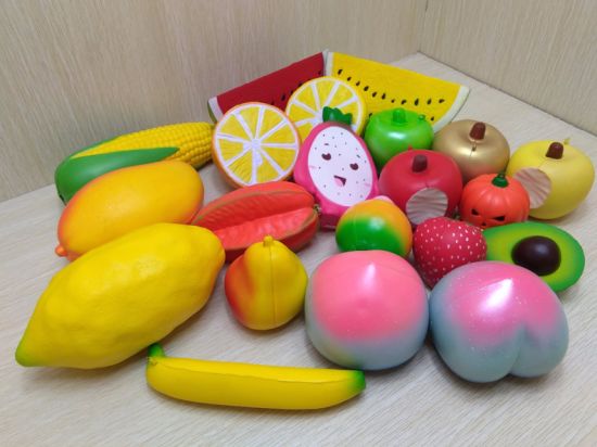 Custom Assorted Squishies Fruits Sets PU Slow Rising Squishy Toys