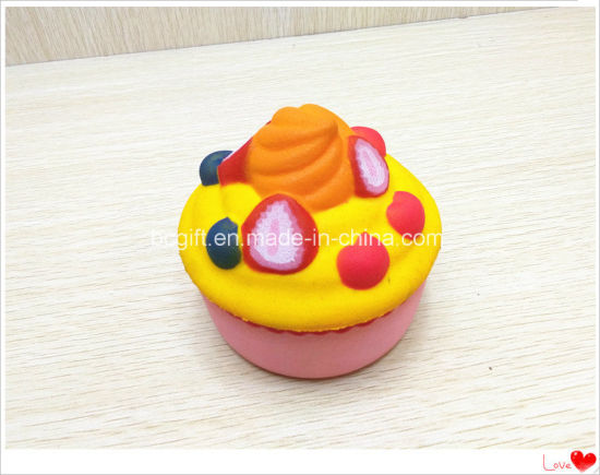 Squishy Strawberry Colorful Ice Cream Cup Cake Slow Rising PU Squishies Toys