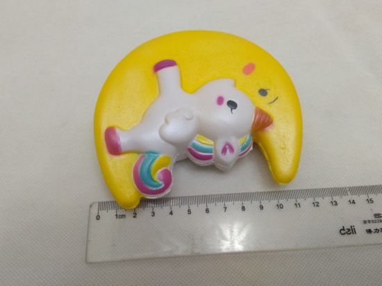 Squishies Yellow Moon Flying Horse PU Slow Rise Squishy Toys