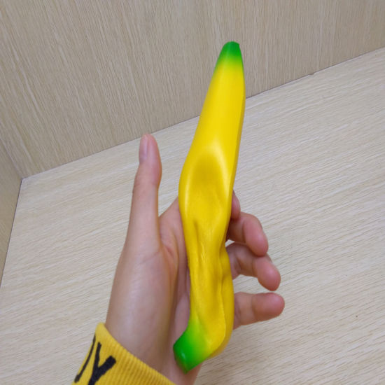 PU Foam Squishy Stress Toy Banana Shaped Soft Scented Squishies