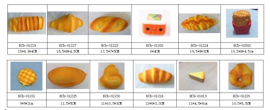 Cheap PU Random Breads and Foods Sets Slow Release Squishy Toys Prompt Goods