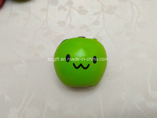 Smiley Apple PU Squishy Slow Rising Scented Toy Squishies Fruits