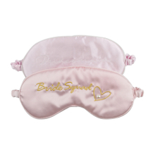 Best Most Comfortable Soft Pure 100 Silk Pink Washable Luxury Sleep Eye Mask Cute Novelty Sleeping Eye Patch with Elegance Embroidery Logo Design Eyemask