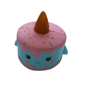 Hot Selling Blue Unicorn Cake PU Squishy Slow Rising Toy
